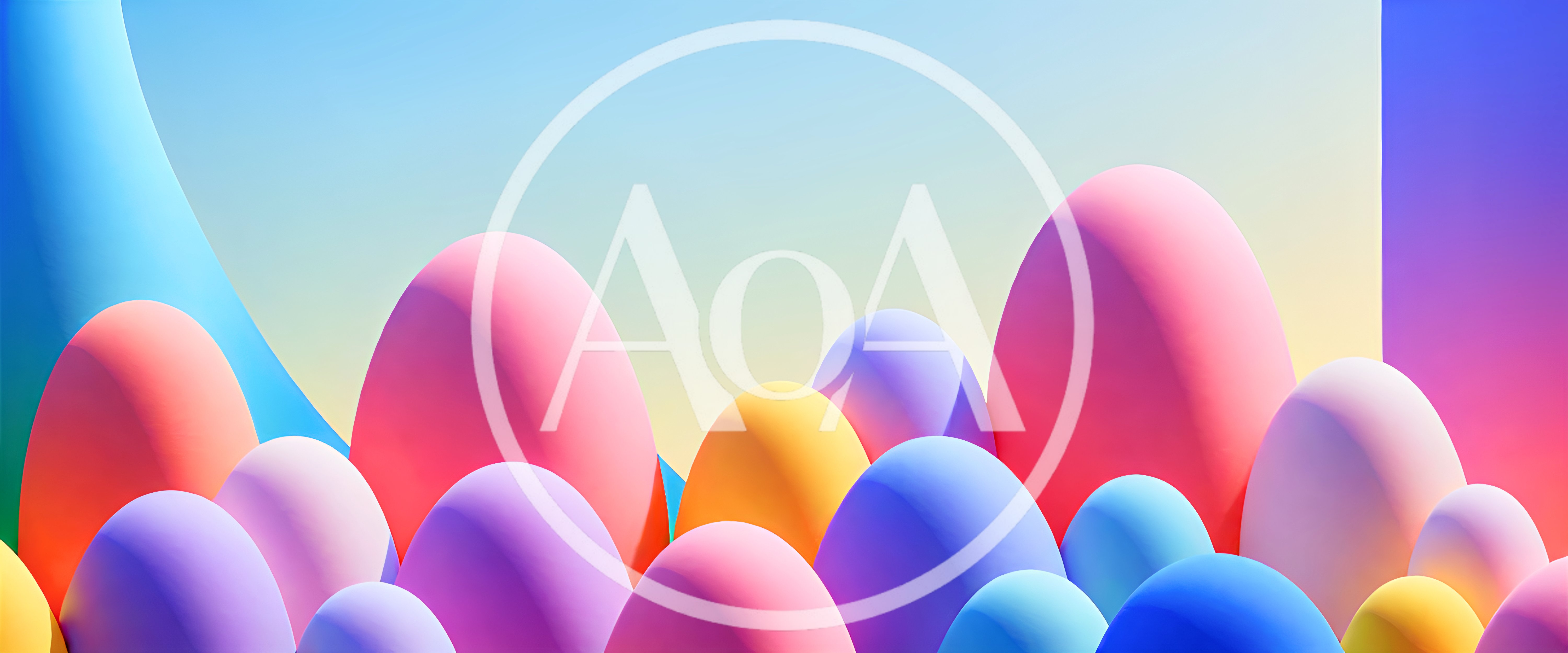 Abstract Pastel Easter Eggs Background