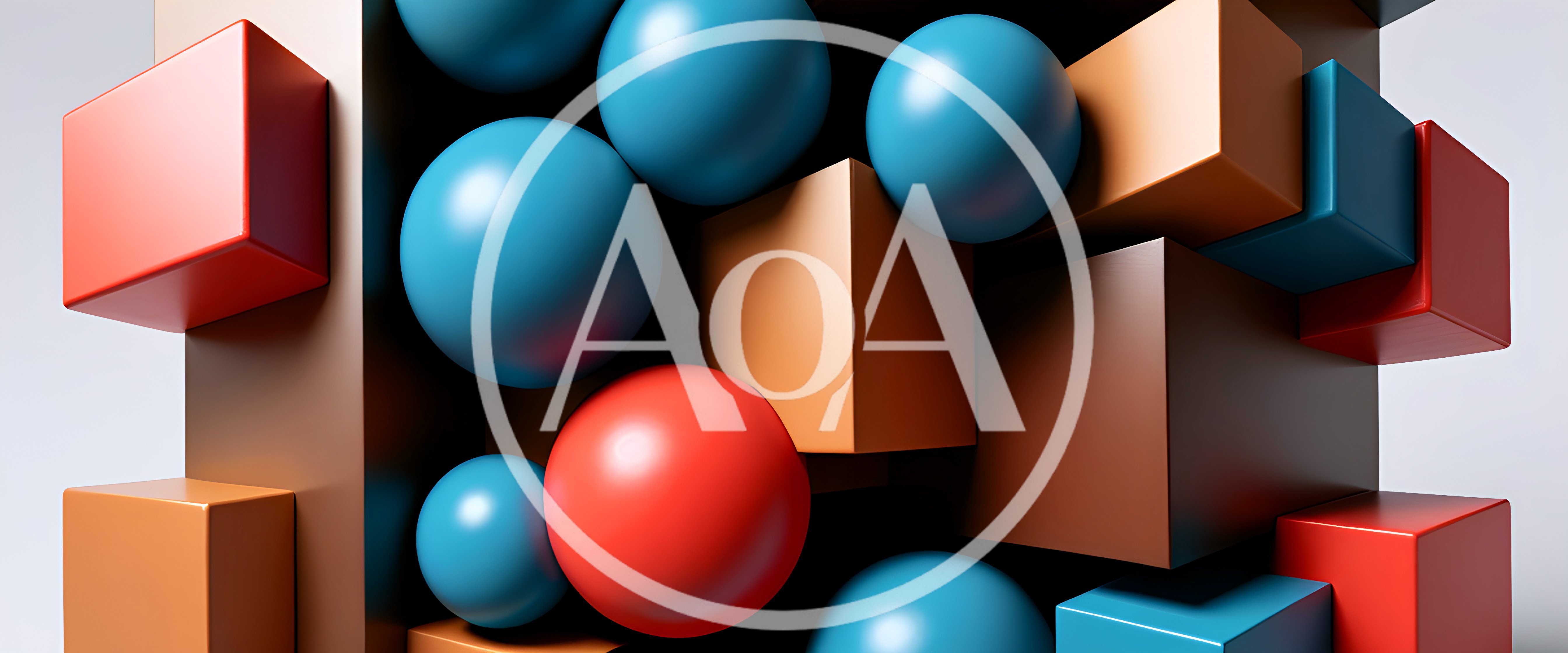Abstract 3D Composition of Geometric Shapes
