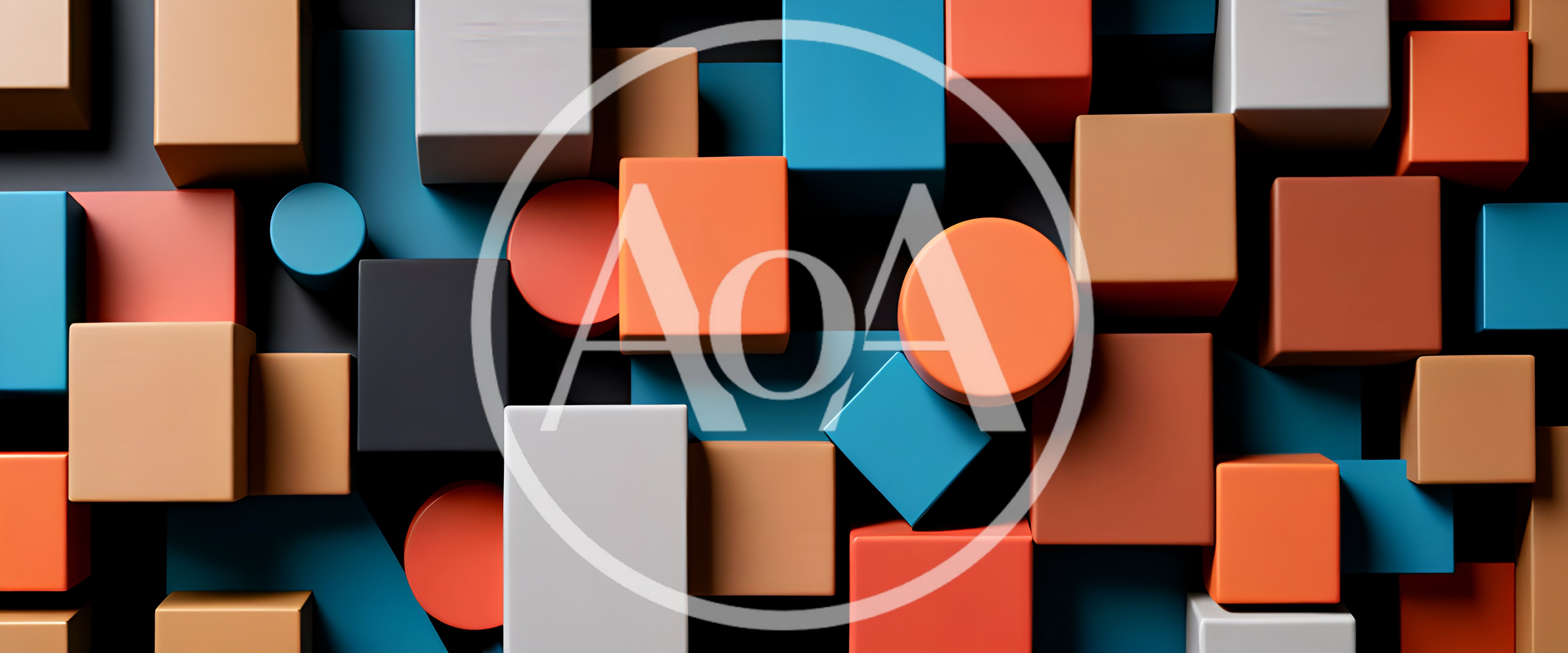 Abstract 3D Geometric Shapes Composition