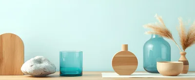 Minimalist Still Life With Decorative Vases And Natural Elements