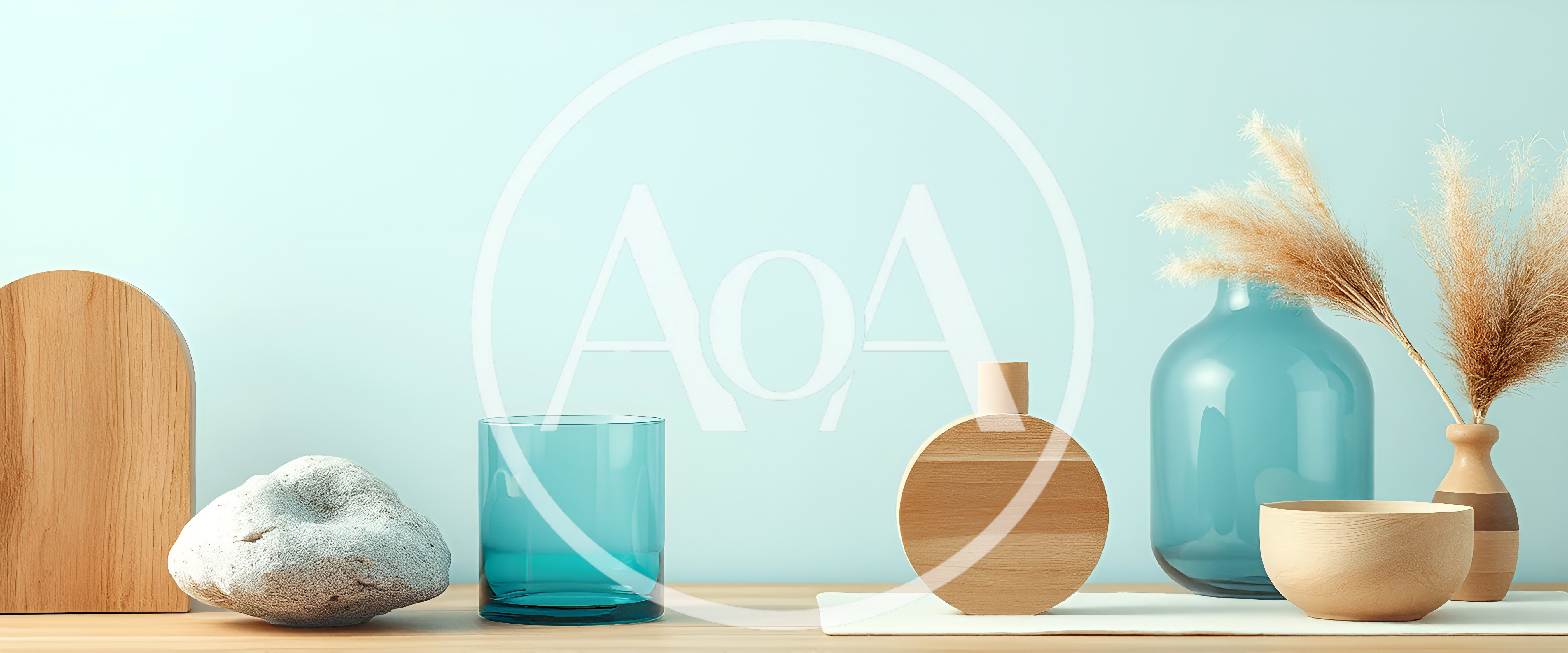 Minimalist Still Life With Decorative Vases And Natural Elements