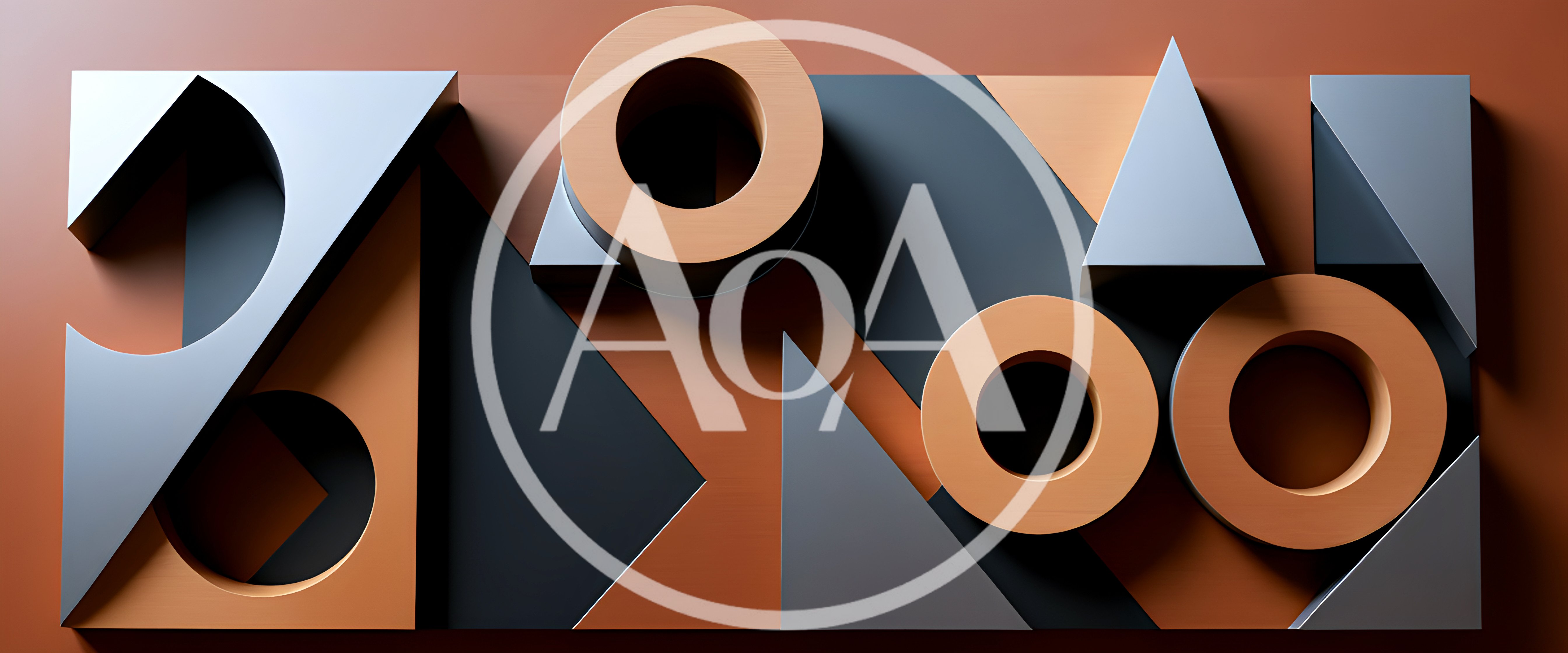 Abstract 3D Geometric Shapes Composition