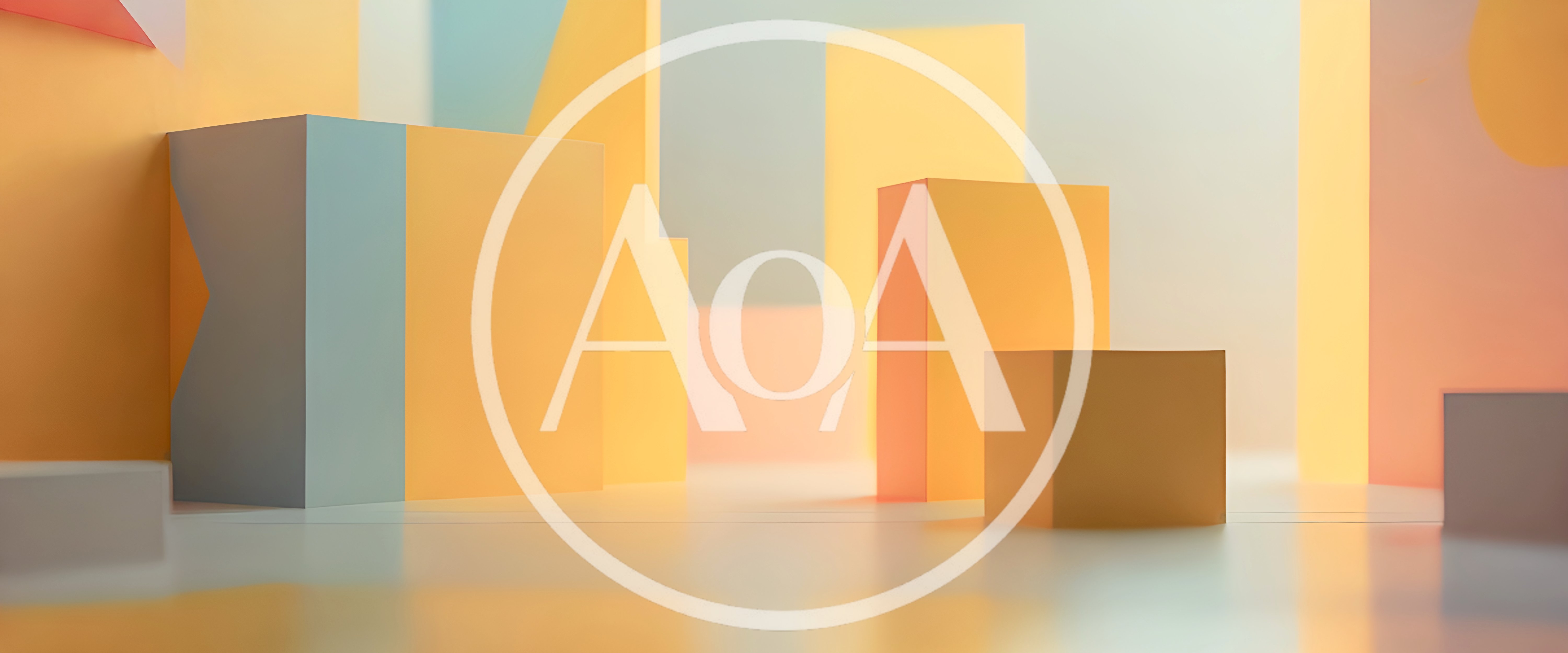 Abstract Geometric Shapes In Soft Pastel Colors