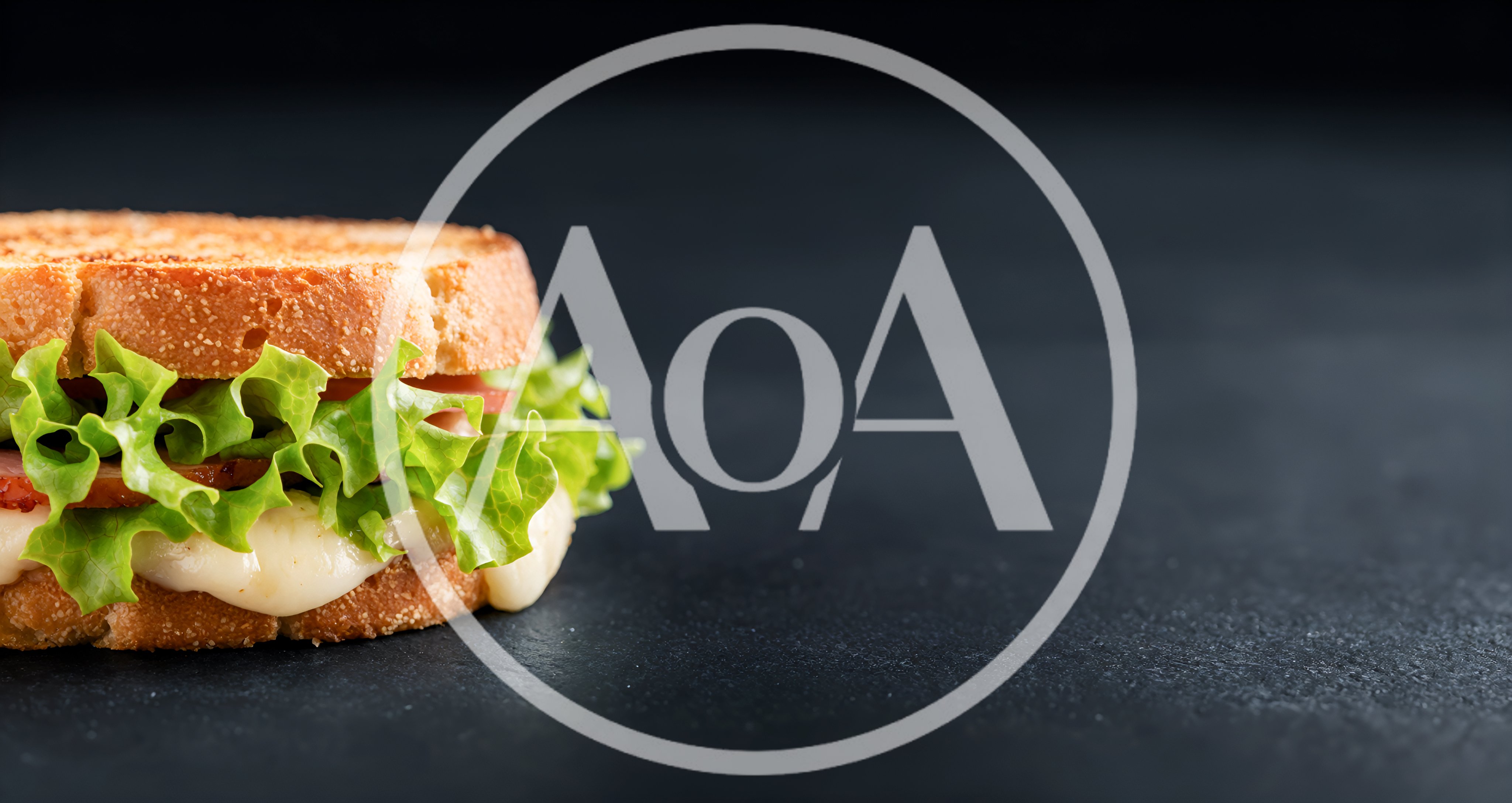 Toasted Ham and Cheese Sandwich on Dark Background