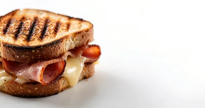 Grilled Ham and Cheese Sandwich on Toasted Bread