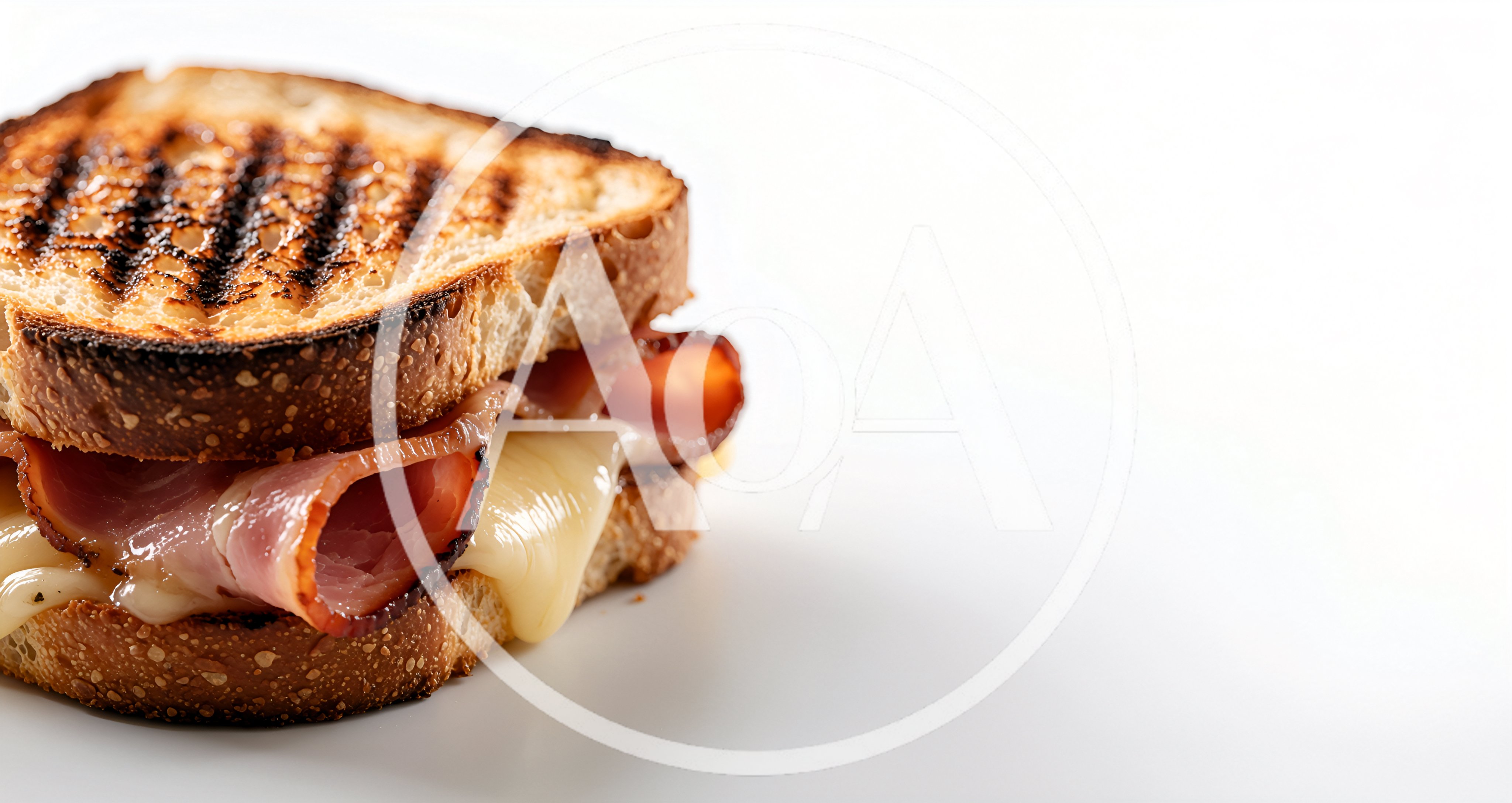 Grilled Ham and Cheese Sandwich on Toasted Bread