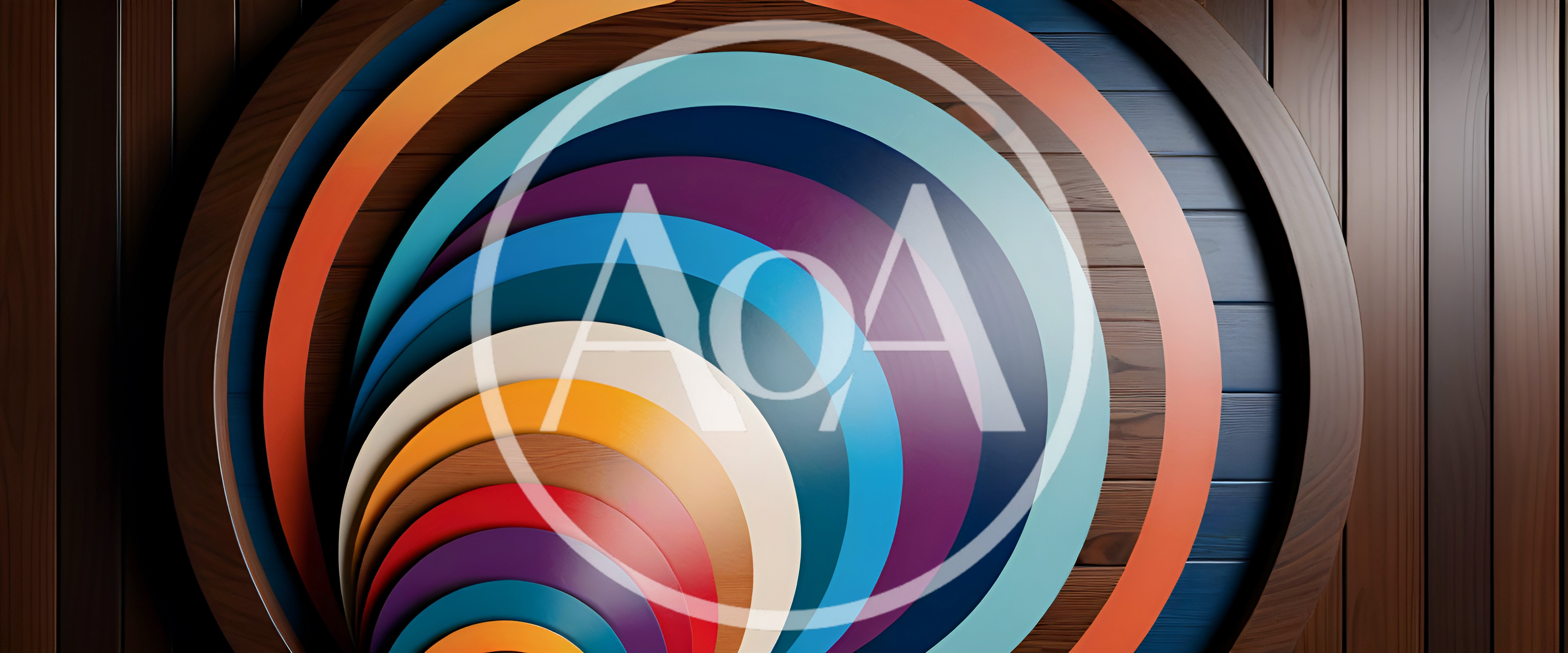 Abstract Concentric Circles With Colorful Gradient Layers