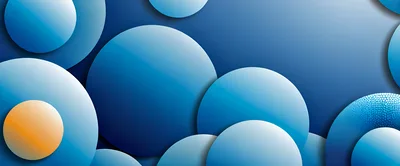 Abstract Background With Overlapping Blue And Orange Circles