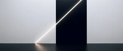 Minimalist Interior With Diagonal Glowing Light Strip