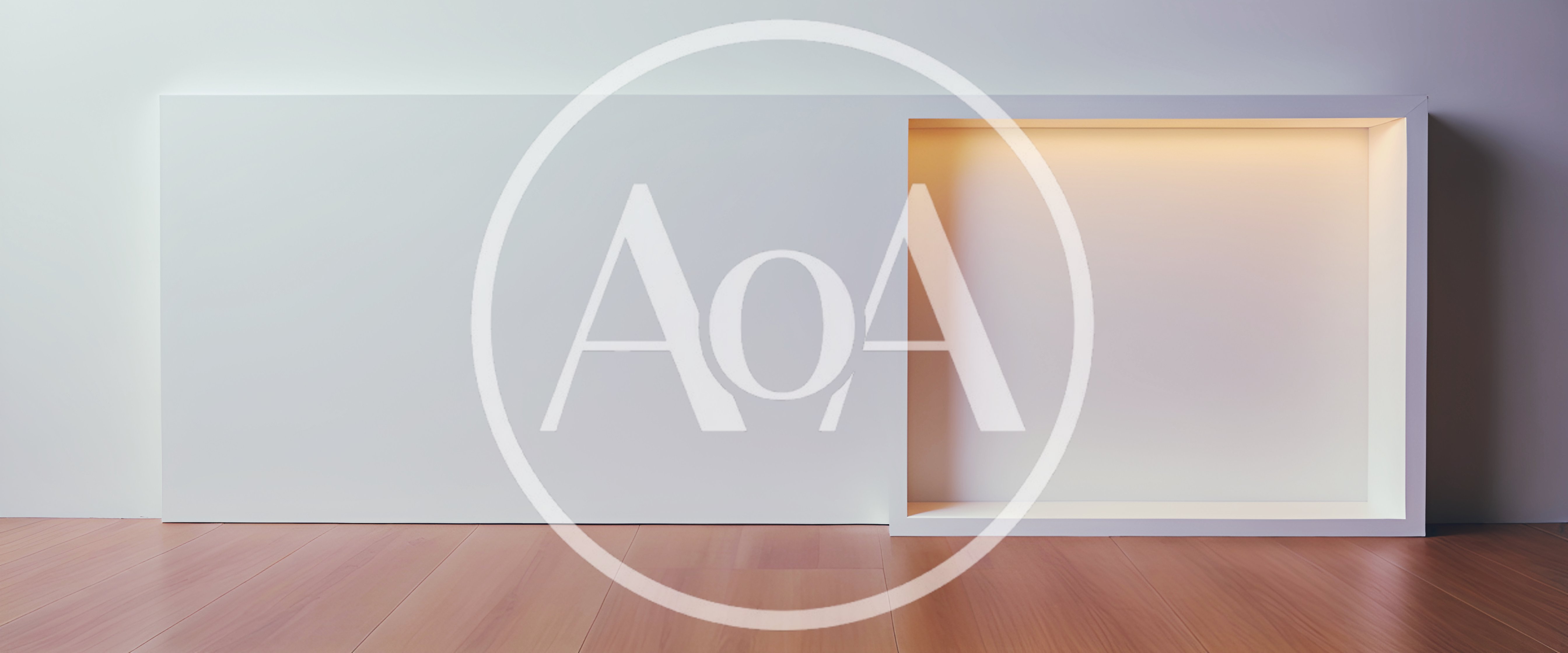 Minimalist White Wall With Recessed Illuminated Display Niche
