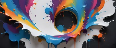 Abstract Colorful Paint Splash Swirl