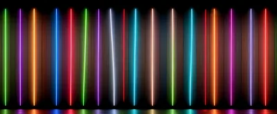 Abstract Background With Vertical Neon Light Tubes