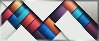 Abstract Geometric Background With Overlapping Colorful Layers
