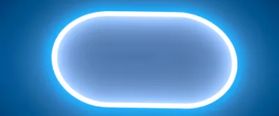 Glowing White Rounded Rectangle Neon Frame