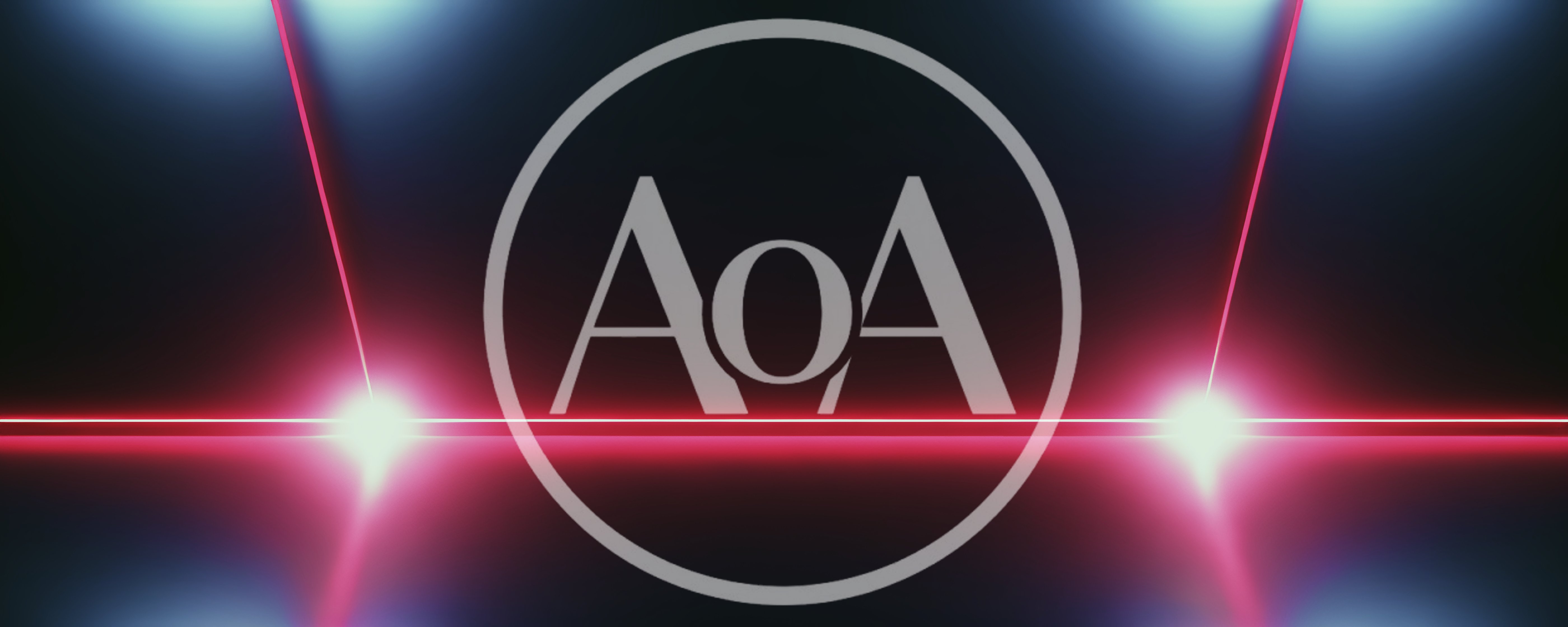 Abstract Neon Red Laser Lines On Dark Background