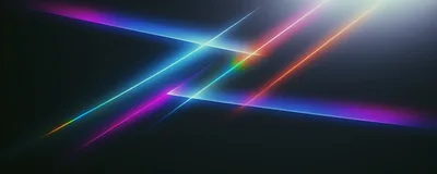 Abstract Neon Light Beams On Dark Background
