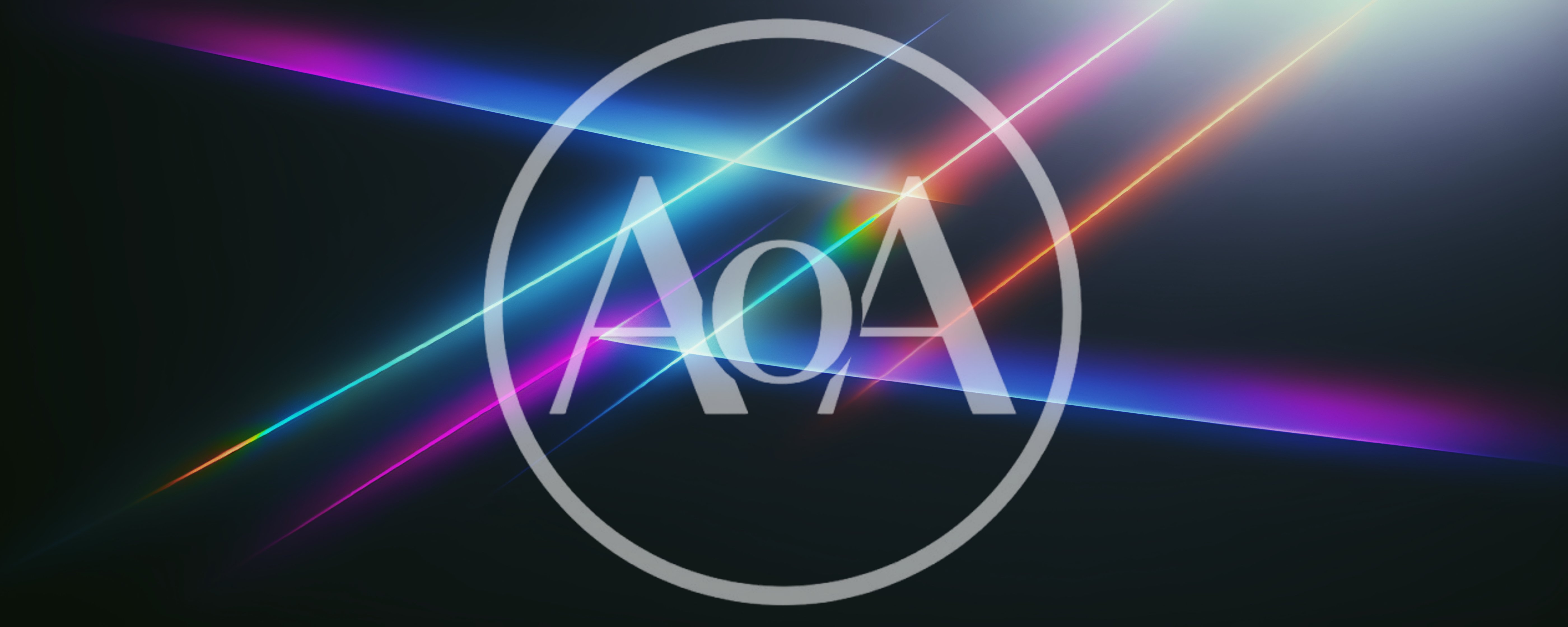 Abstract Neon Light Beams On Dark Background