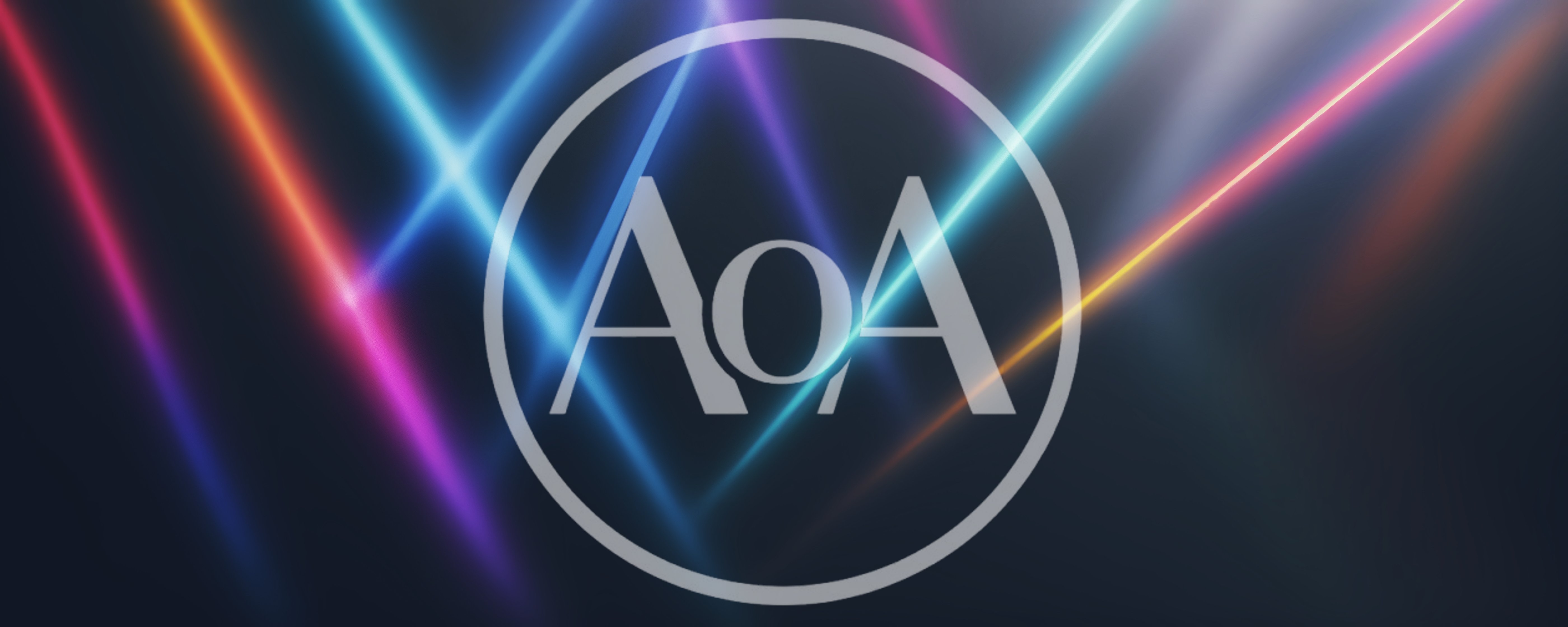 Abstract Neon Light Beams On Dark Background