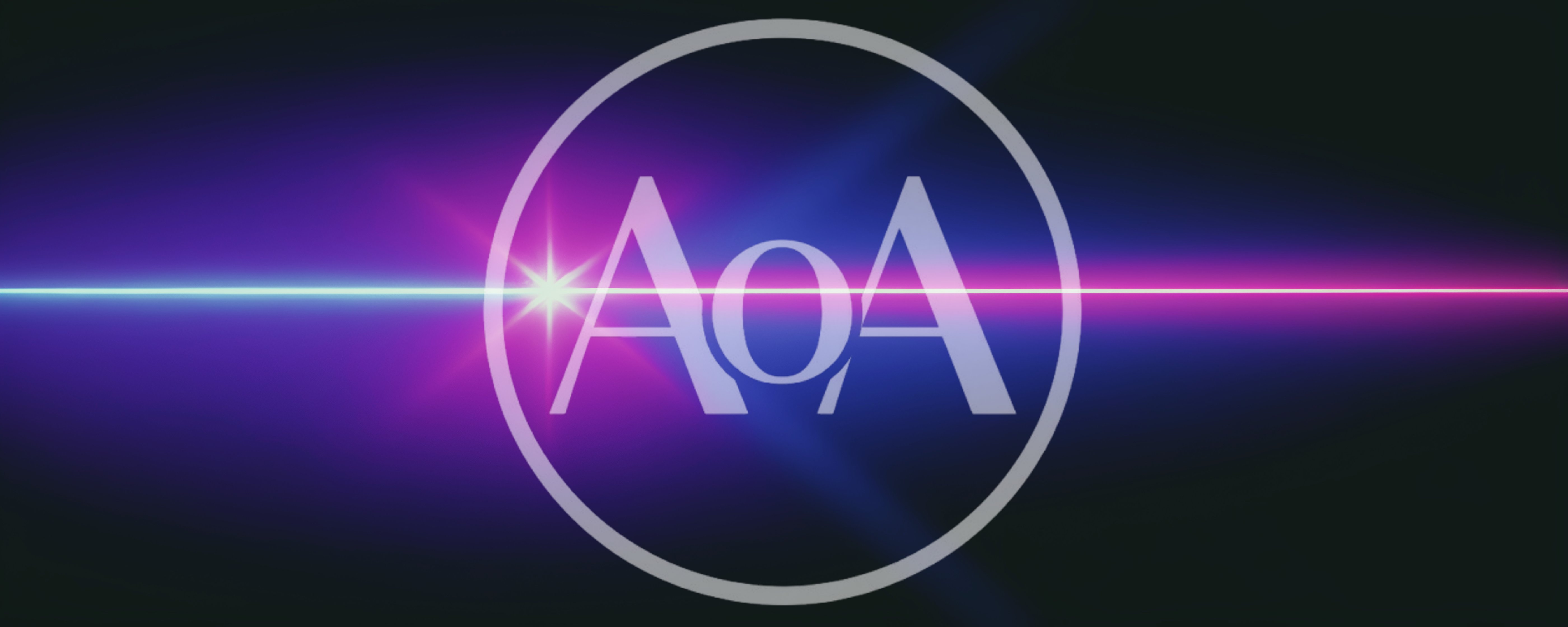 Abstract Neon Laser Beam With Lens Flare