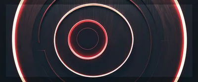 Abstract Glowing Red Concentric Circles Motion Background