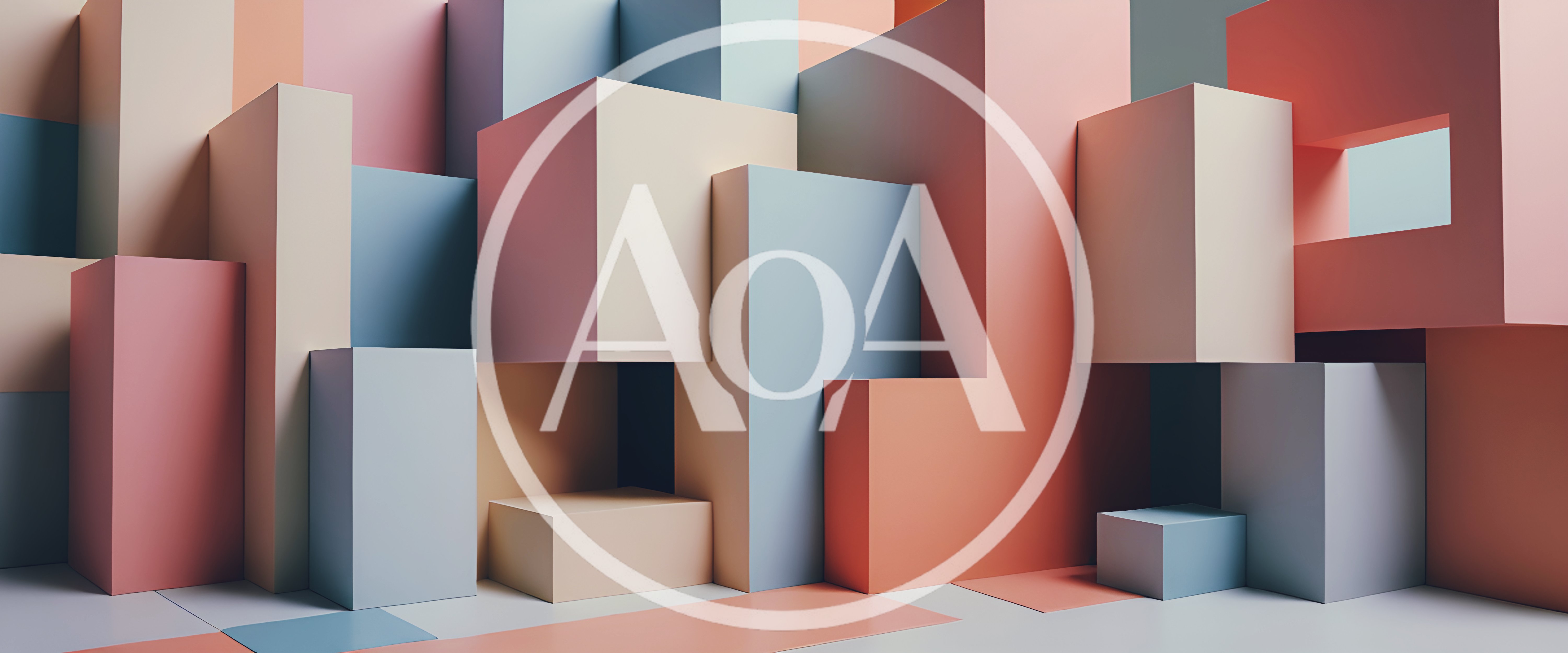 Abstract Geometric 3D Shapes In Pastel Colors