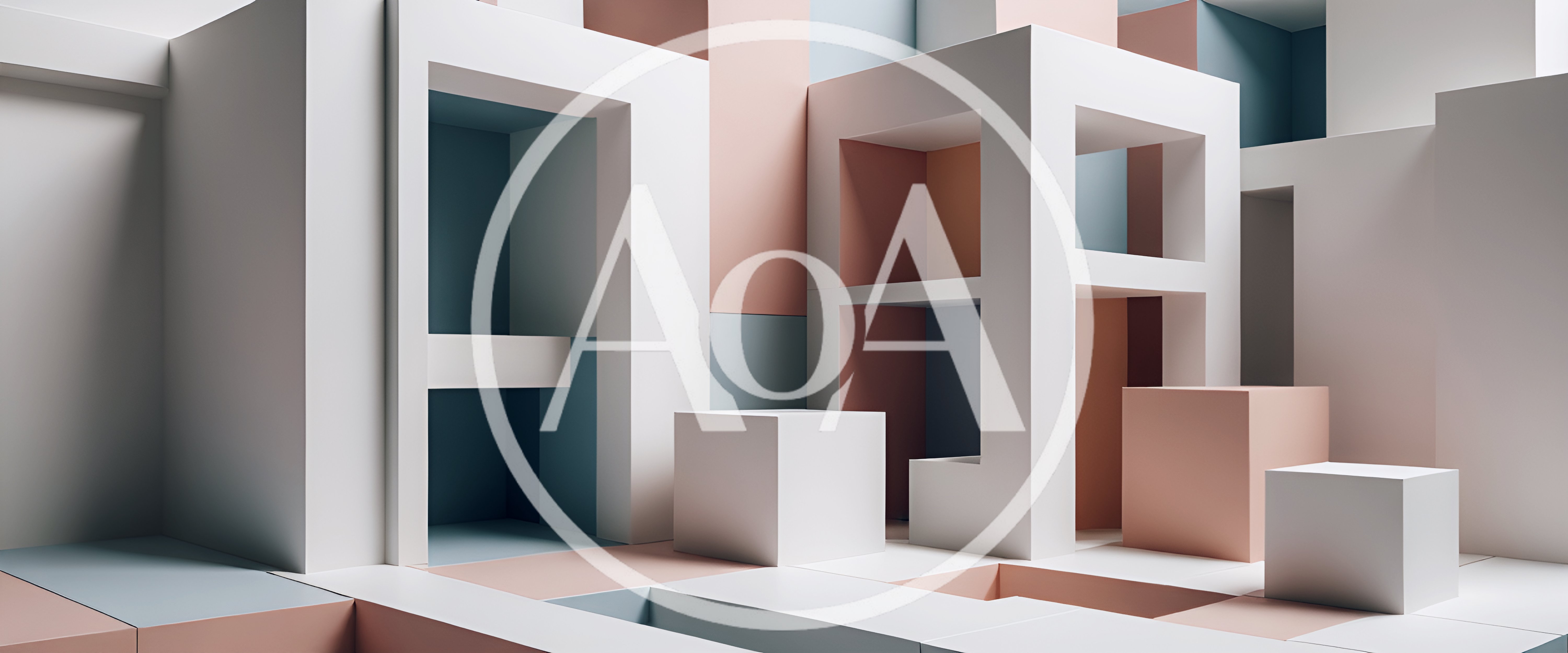Abstract Architectural Composition With Geometric Shapes
