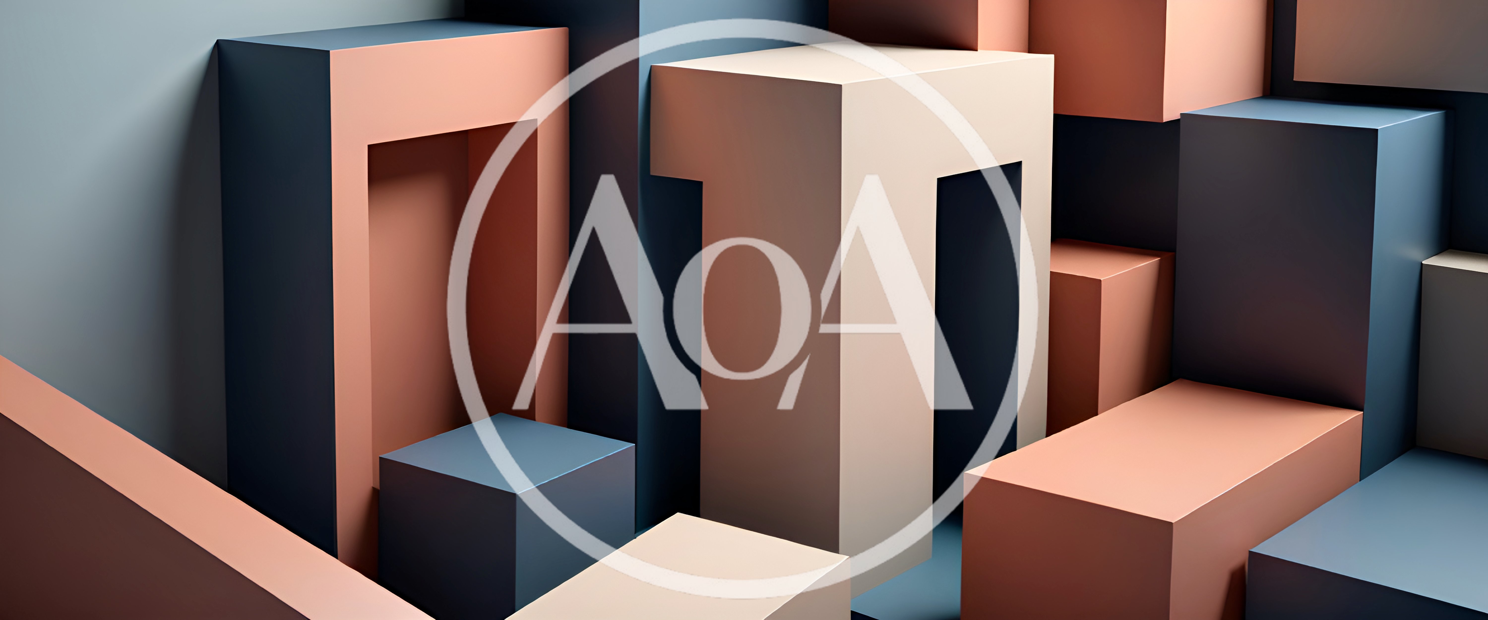 Abstract Geometric 3D Shapes Composition
