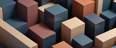 Abstract 3D Rendered Geometric Blocks Background