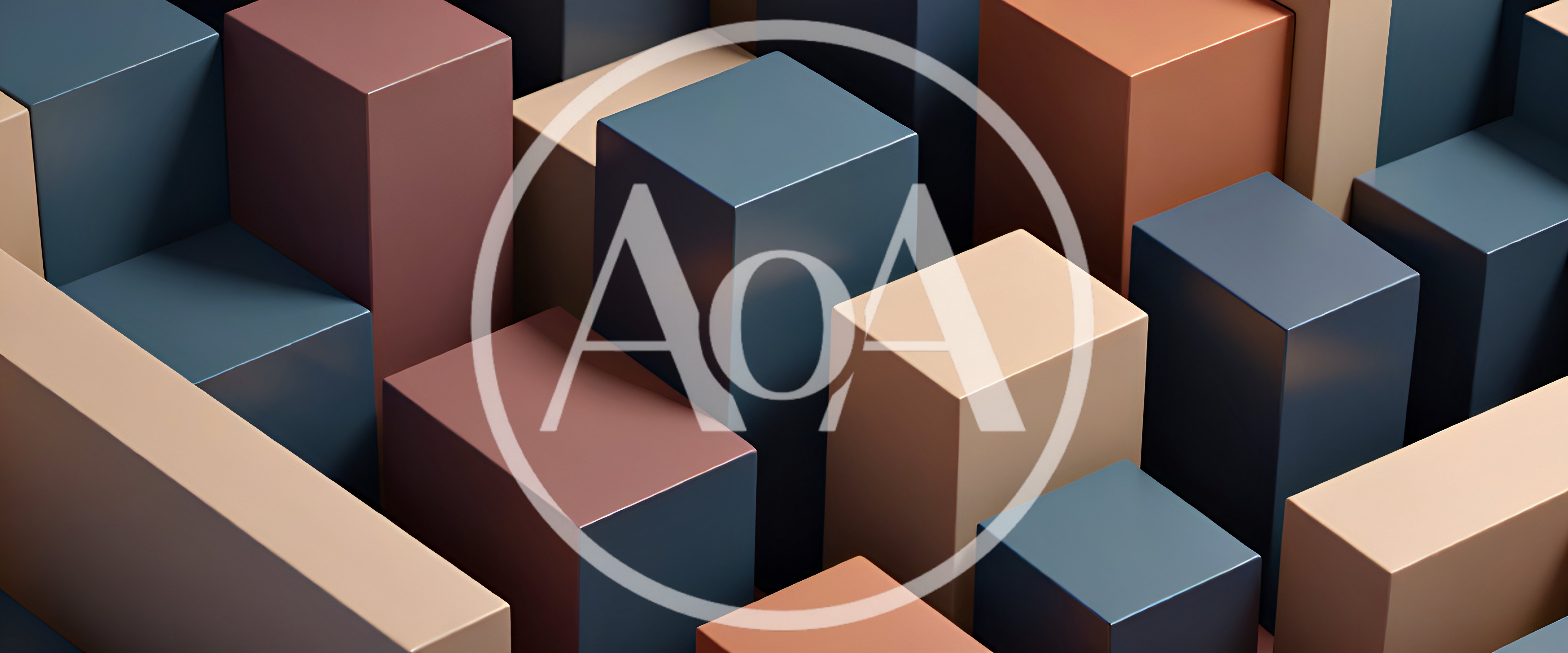 Abstract 3D Rendered Geometric Blocks Background