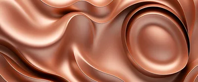 Abstract Liquid Copper Flowing Waves Background