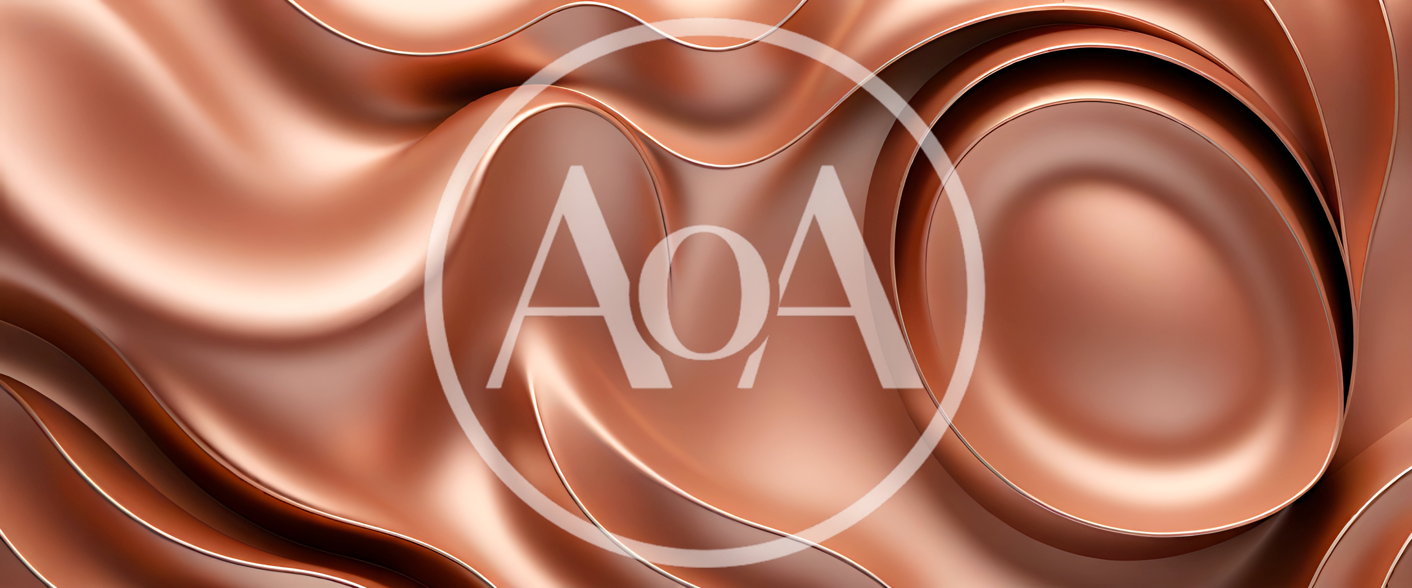 Abstract Liquid Copper Flowing Waves Background