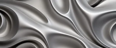 Abstract Liquid Silver Metallic Flowing Surface