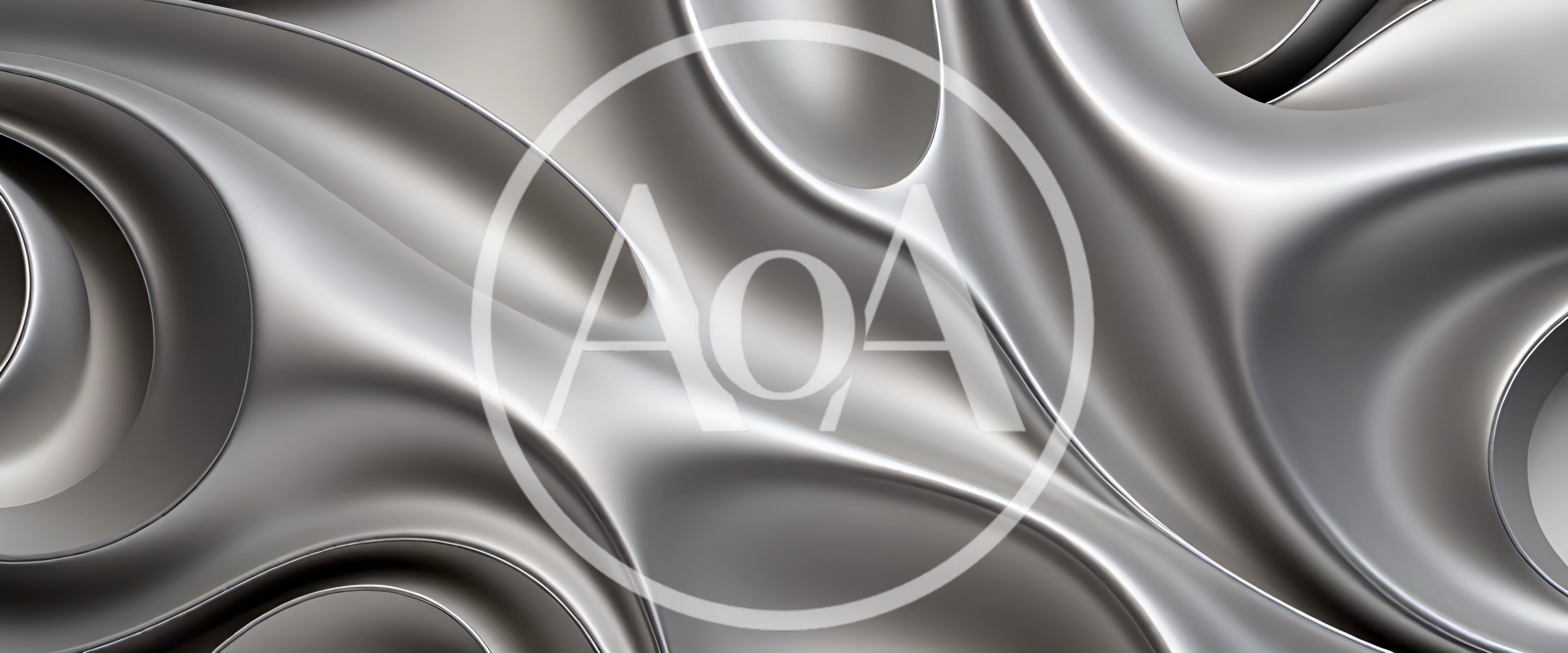 Abstract Liquid Silver Metallic Flowing Surface