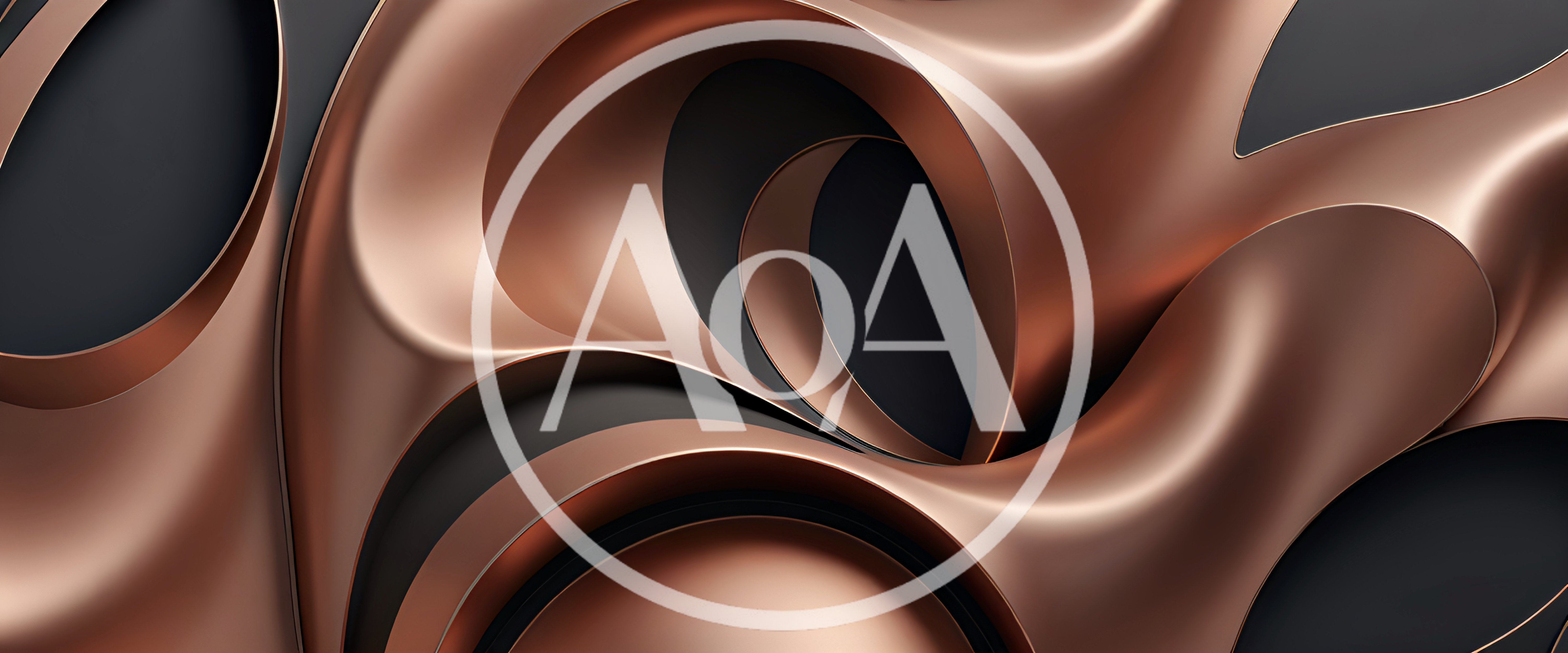Abstract Copper Metallic Fluid Curves Background