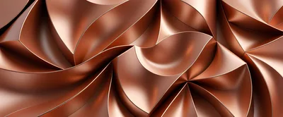 Abstract Copper Metallic Wave Pattern Background