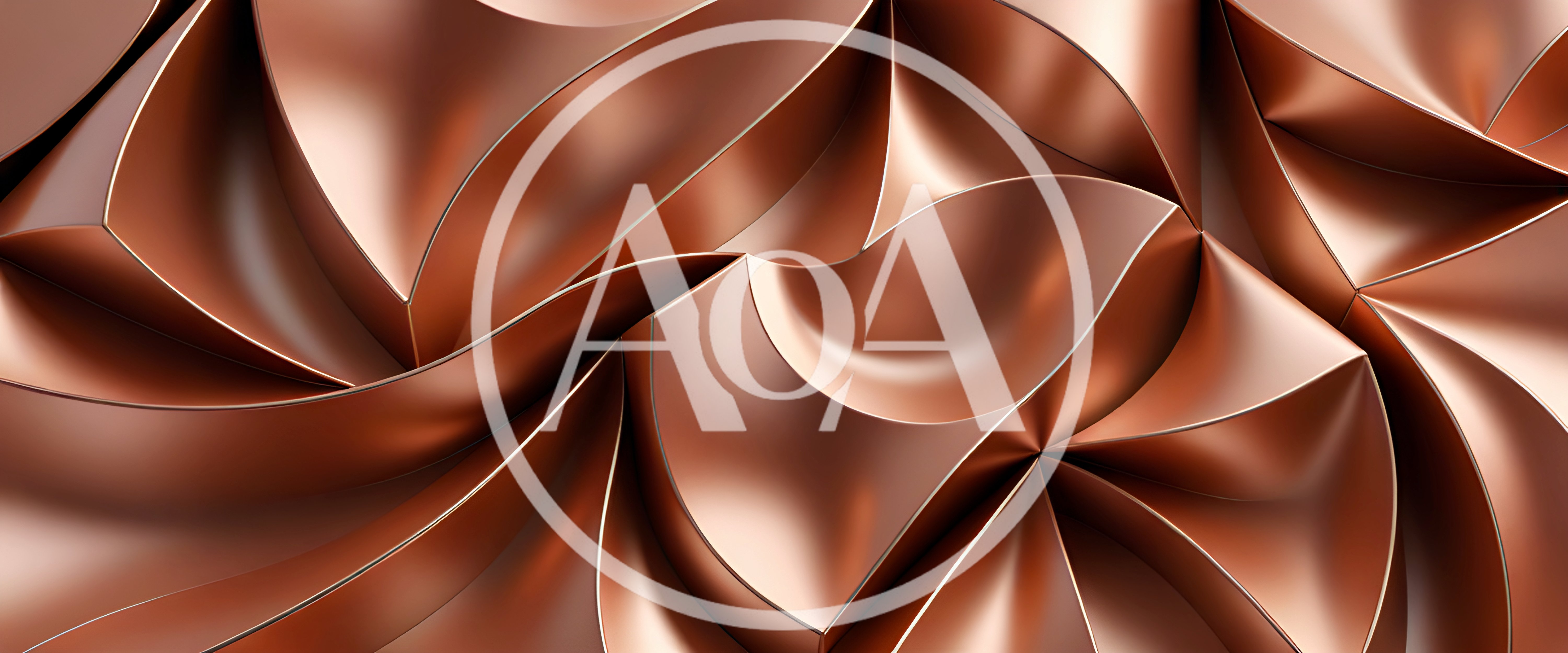 Abstract Copper Metallic Wave Pattern Background