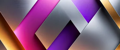 Abstract Geometric Background With Metallic And Vibrant Panels