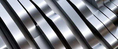 Abstract Metallic Wavy Ribbons Background