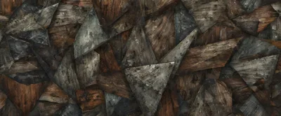 Abstract Geometric Pattern Of Weathered Wood And Stone