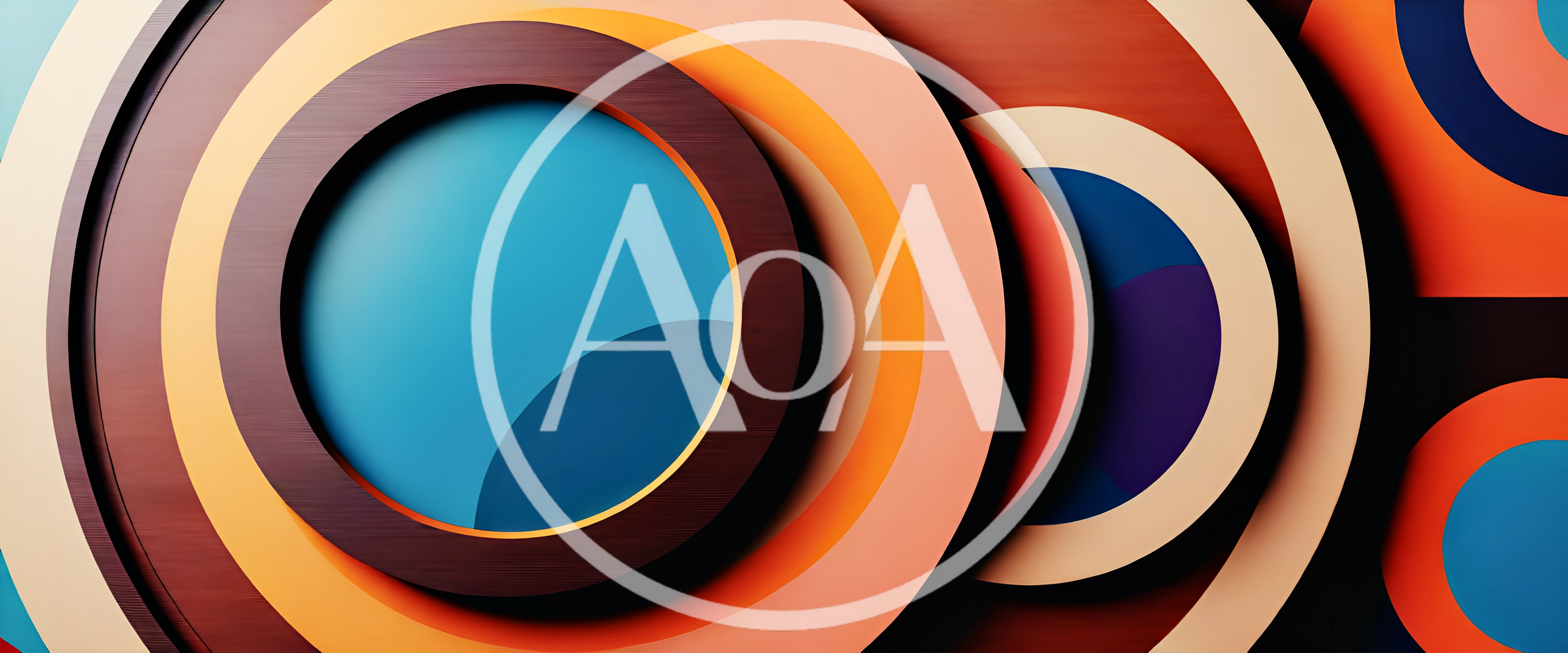 Abstract Geometric Background With Concentric Colorful Circles