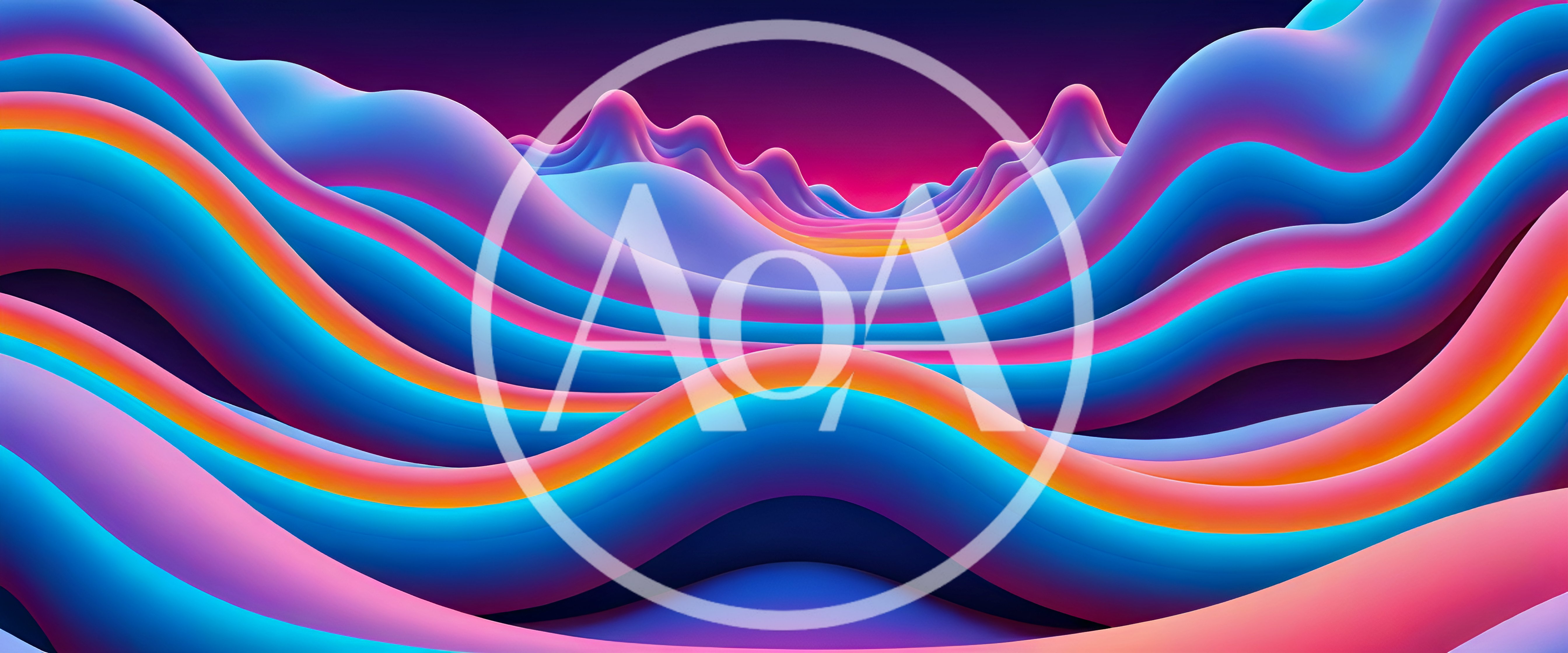 Abstract Fluid Waves With Vibrant Neon Gradient Colors