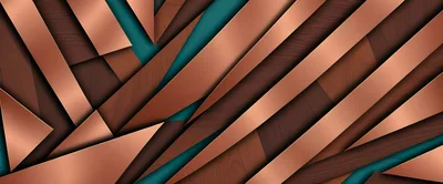 Abstract Geometric Background With Copper And Wood Textures