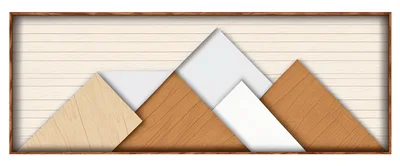 Abstract Geometric Mountain Landscape Wall Art