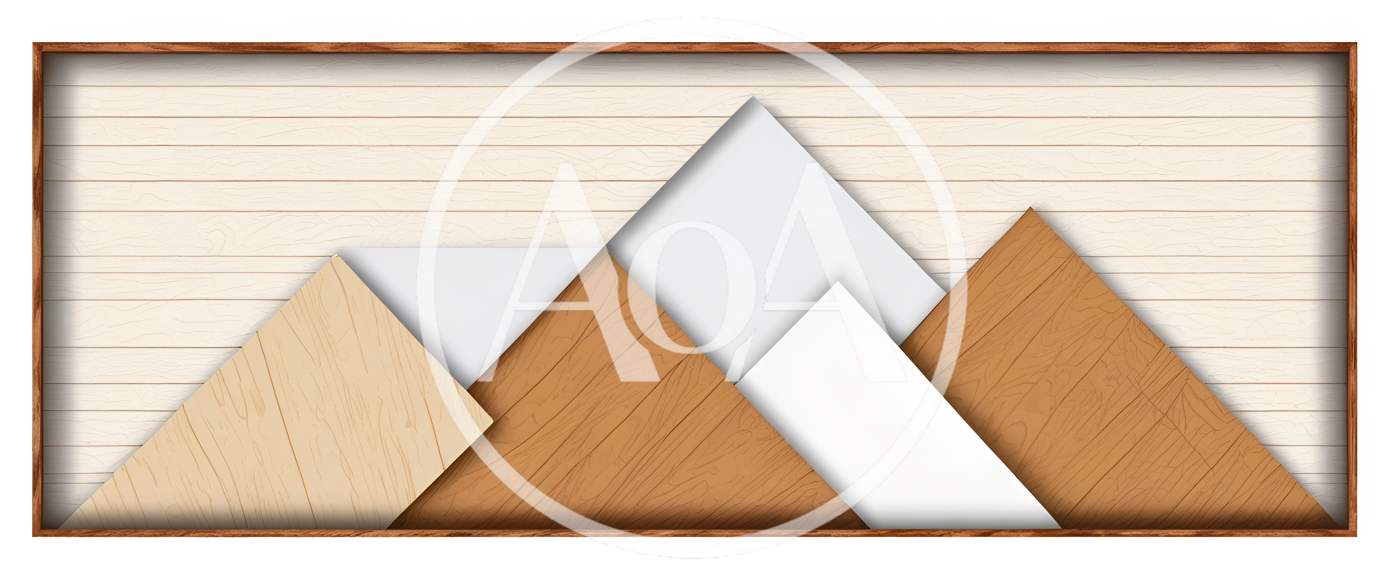 Abstract Geometric Mountain Landscape Wall Art