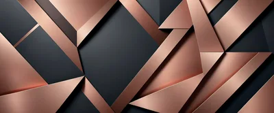 Abstract Geometric Background With Copper And Dark Panels