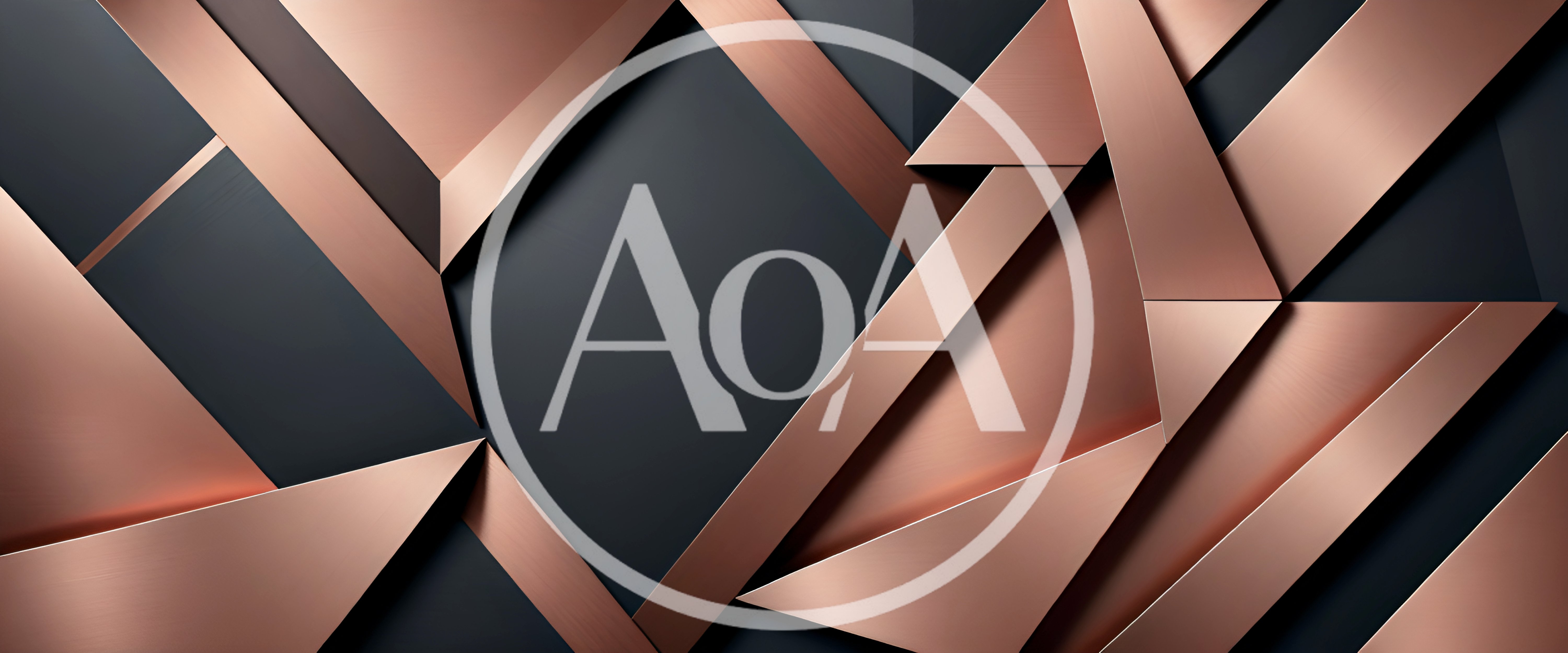 Abstract Geometric Background With Copper And Dark Panels