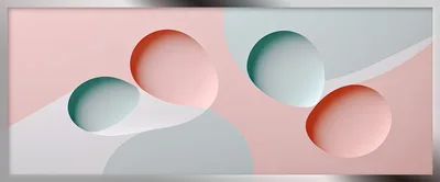 Abstract 3D Paper Cutout Background With Soft Pastel Shapes