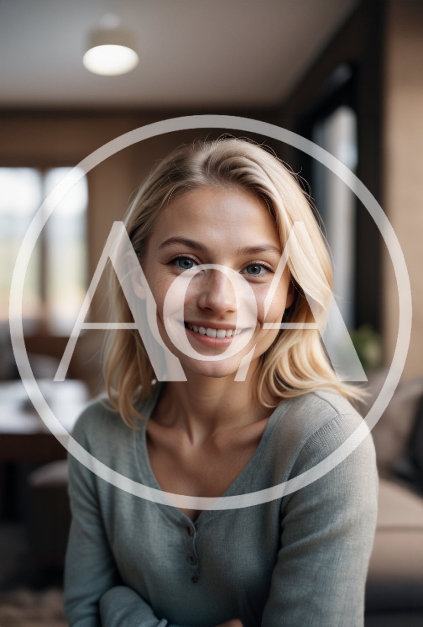 Portrait Of A Smiling Young Blonde Woman