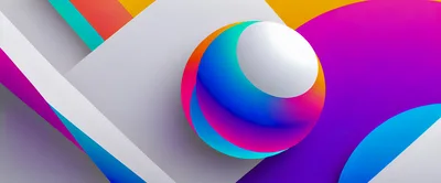 Abstract 3D Sphere With Vibrant Gradient Colors