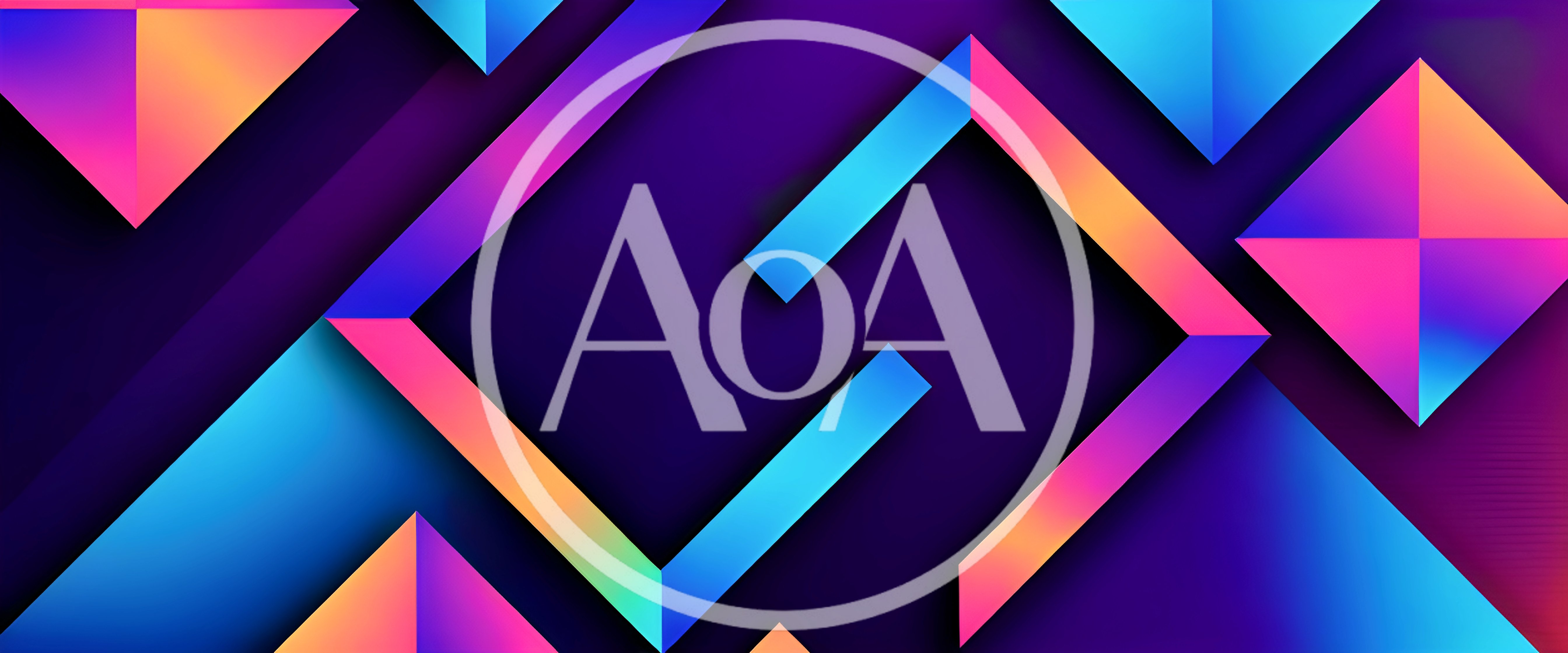Abstract Geometric Background With Vibrant Neon Gradient Shapes
